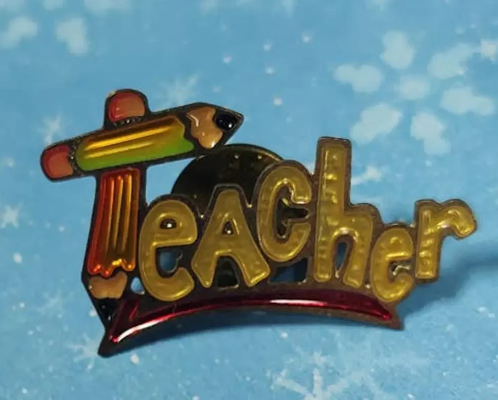 Teacher Pin Gift for Hat, Lapel, Apron, Lanyard, Jacket, Scarf, Backpack or Bag